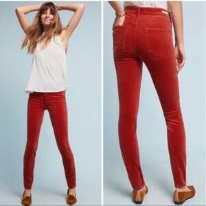 Anthropologie Pilcro Orange Rust High Waist Cords